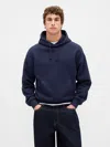 Gap Extra Heavyweight French Terry Hoodie In Blue