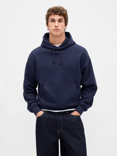 Gap Extra Heavyweight French Terry Hoodie In Blue