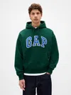 Gap Extra Heavyweight French Terry Oversized Logo Hoodie In Green