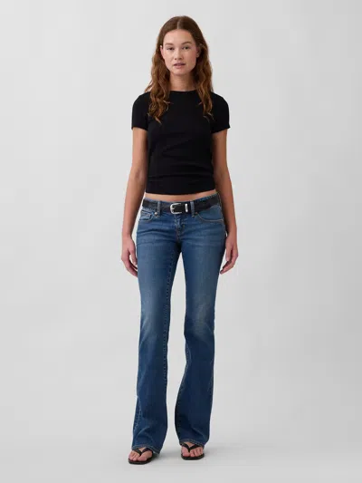 Gap Extra Low Rise Long & Lean Jeans In Blue