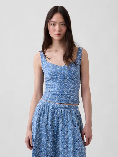 Gap Eyelet Crop Bustier Top