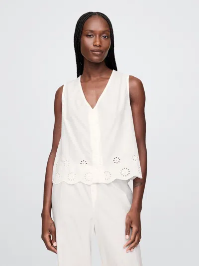 Gap Eyelet Hem Pj Top