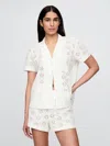 Gap Eyelet Poplin Pj Shirt In Off White