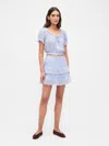 Gap Eyelet Ruffle Mini Skort In Blue
