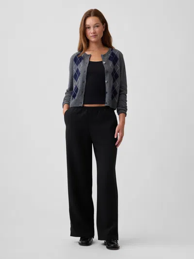 Gap Factory 100% Recycled Pull-on Wide-leg Pants In Black