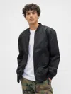 Gap Factory 100% Recycled Relaxed Ripstop Bomber Jacket In Black