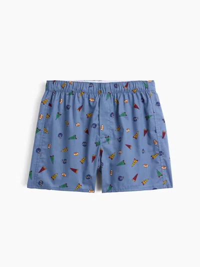 Gap Factory 4" Boxers In Football Blue