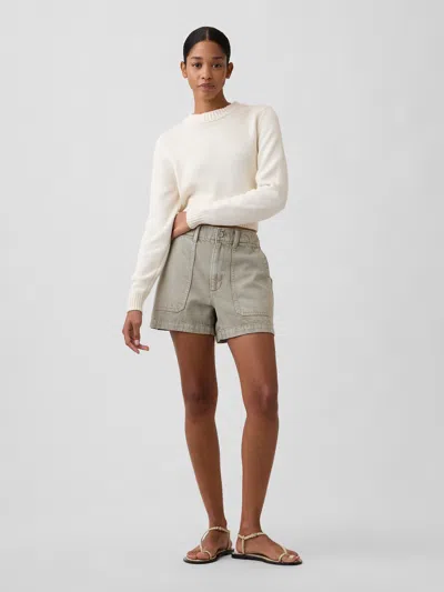 Gap Factory 4" High Rise Denim Utility Shorts