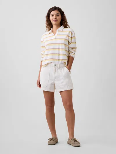 Gap Factory 4" High Rise Denim Utility Shorts In Multi