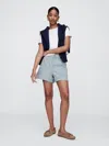 Gap Factory 4" High Rise Supersoft Denim Utility Shorts In Blue