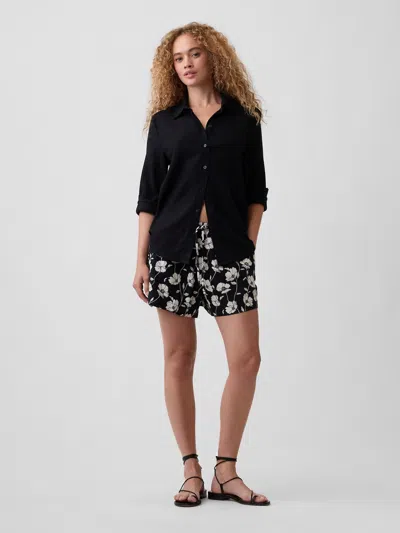 Gap Factory 4" Pull-on Linen-blend Shorts