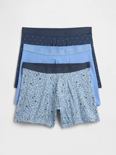 Gap Factory 5" Boxer Briefs (3-pack) In Blue