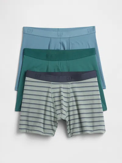 Gap Factory 5" Boxer Briefs (3-pack) In Green