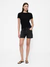 Gap Factory 5" Mid Rise Denim Shorts In Black