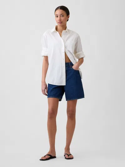 Gap Factory 5" Mid Rise Denim Shorts In Blue