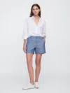 Gap Factory 5" Mid Rise Downtown Chambray Shorts In Blue