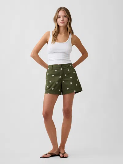 Gap Factory 5" Mid Rise Downtown Khaki Shorts In Multi