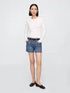 Gap Factory 5" Mid Rise Soft Denim Shorts In Blue