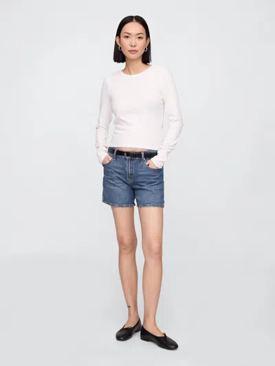 Gap Factory 5" Mid Rise Soft Denim Shorts In Blue