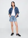 Gap Factory 5" Mid Rise Soft Denim Shorts In Blue