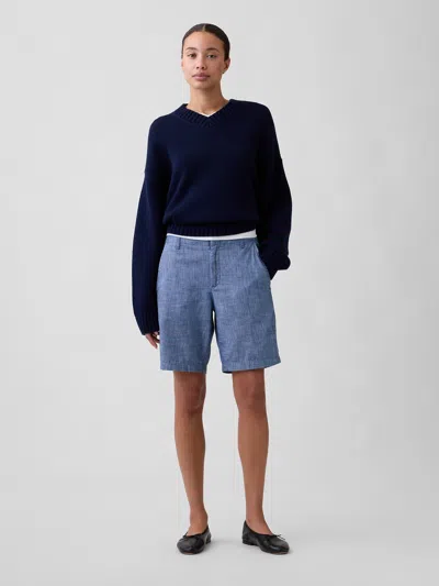 Gap Factory 9" Downtown Bermuda Shorts In Blue