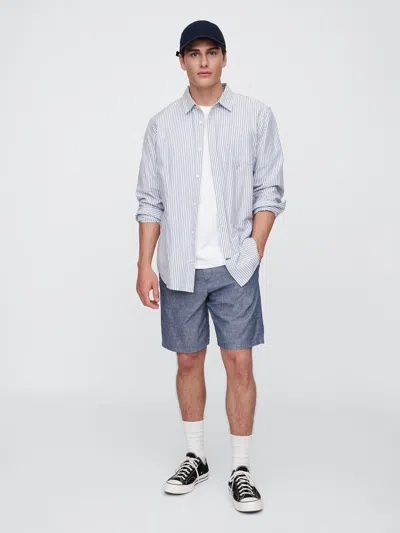 Gap Factory 9" Essential Khaki Shorts In Blue