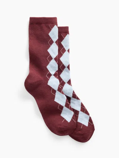 Gap Factory Argyle Crew Socks In Radish Heather