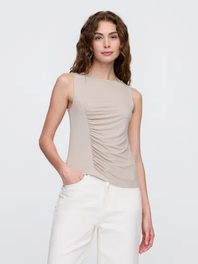 Gap Factory Asymmetrical Ruched Tank Top In Multi