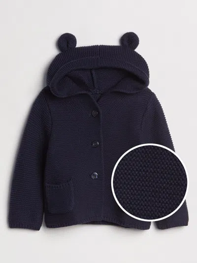 Gap Factory Baby Bear Garter Cardigan In Blue