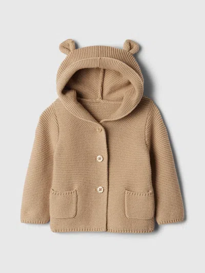 Gap Factory Baby Bear Garter Cardigan In Brown