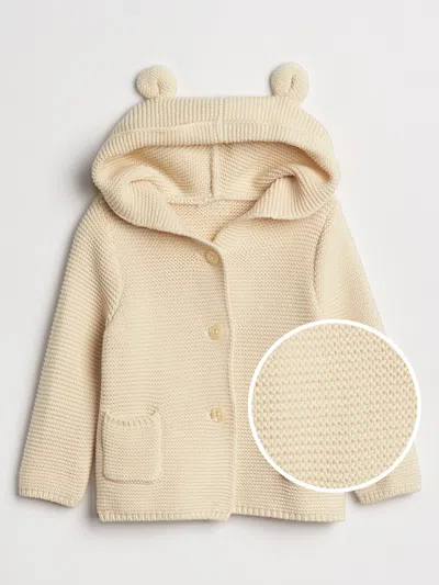 Gap Factory Baby Bear Garter Cardigan In Neutral