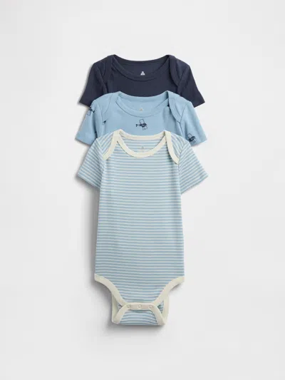 Gap Factory Baby Bodysuit (3-pack) In Blue