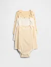 Gap Factory Baby Bodysuit (3-pack) In Gold