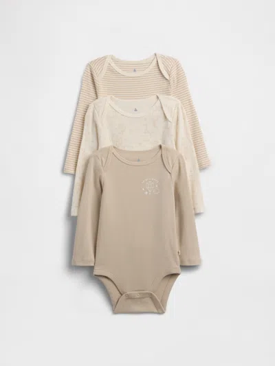 Gap Factory Baby Bodysuit (3-pack) In Gold