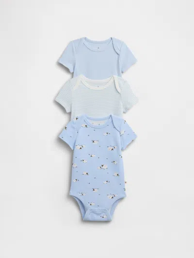 Gap Factory Baby Bodysuit (3-pack) In Blue