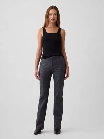 Gap Factory Baby Boot Pants In Bi-stretch In Gray Plaid