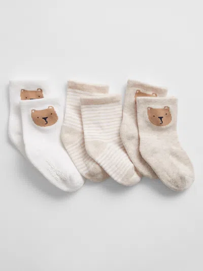 Gap Factory Baby Brannan Crew Socks (3-pack) In Neutral