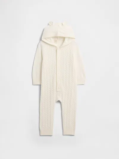 Gap Factory Baby Cashsoft Cable-knit One-piece In Neutral