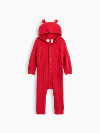 Gap Factory Baby Cashsoft Cable-knit One-piece In Red