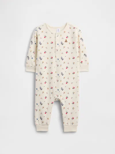 Gap Factory Baby Cloudlight Henley One-piece In Multi