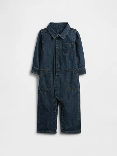 Gap Factory Baby Denim Utility One-piece In Multi