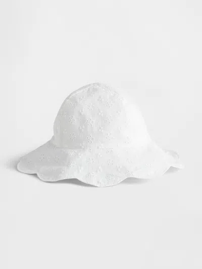 Gap Factory Baby Eyelet Bucket Hat In White