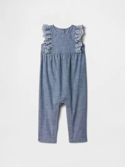 Gap Factory Baby Eyelet Ruffle One-piece In Blue