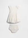Gap Factory Baby Eyelet Two-piece Outfit Set In White