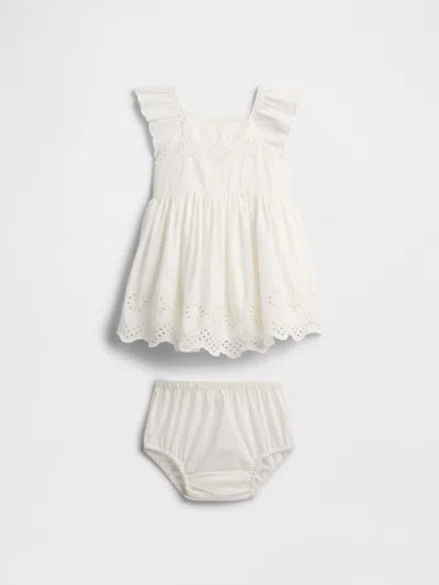 Gap Factory Baby Eyelet Two-piece Outfit Set In White