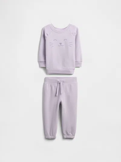 Gap Factory Baby Fleece Two-piece Outfit Set In Purple