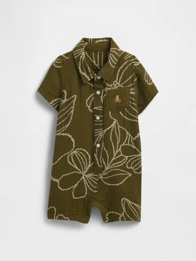 Gap Factory Baby Gauze Romper In Multi