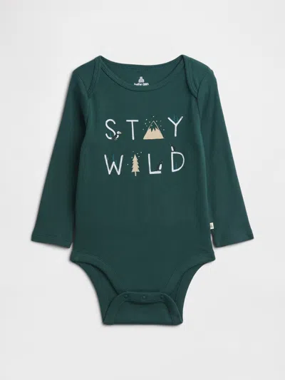 Gap Factory Baby Graphic Bodysuit In Green