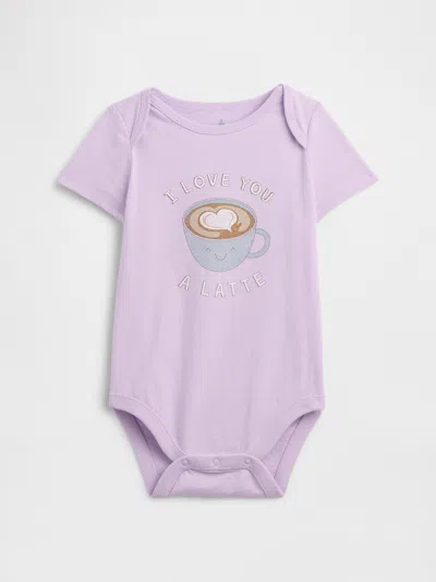 Gap Factory Baby Graphic Bodysuit In Purple