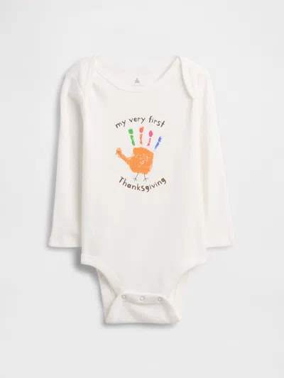 Gap Factory Baby Graphic Bodysuit In White